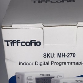 TiFFCOFiO Indoor 15A/1875W Digital Light Programmable Outlet Timer 2 Prong Plug