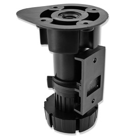 Mprofi MT Pack of 12 Adjustable Furniture Feet - Cabinet Feet 100 mm - 160 mm - Height Adjustable Feet Black - Plastic Base Feet with Base Clamp Feet - Kitchen Feet - Feet for Furniture NP/12