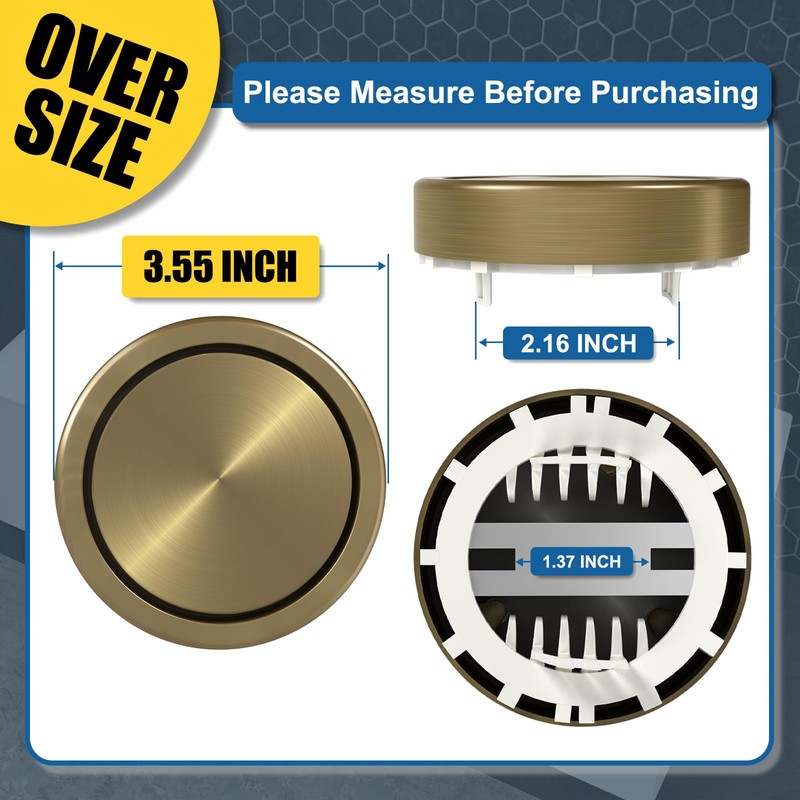 Fibetter Bathtub Overflow Cover 2-Screws on, 3.55" ABS Plastic Tub