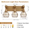 Gold Bathroom Vanity Light Fixtures, 3-Light Gold Bathroom Light Fixtures