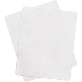VIP Home Essentials Thin Clear Flexible Plastic Cutting Board Chopping Mat 12 x 15 (2 Pack)