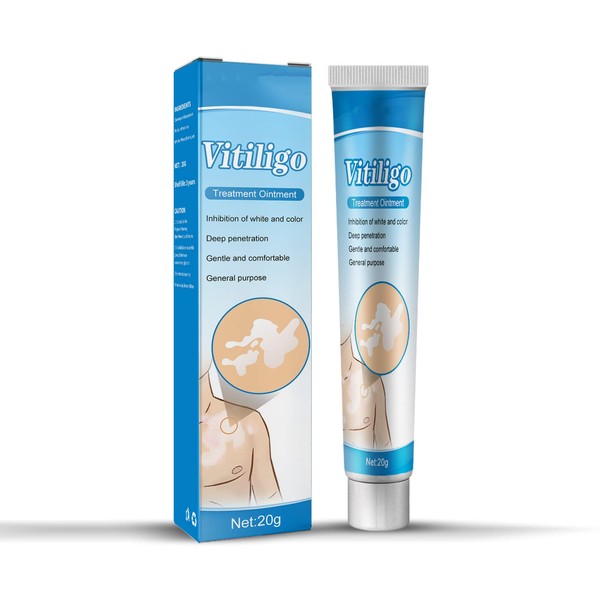 Vitiligo Cream, Vitiligo Skin Care Cream Vitiligo, Psoriasis, Leukoplakia, Reduces White Spots on the Skin and Improves Skin Pigmentation 0.7 oz