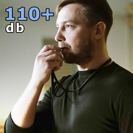 Menjo Stainless Steel Outdoors Whistles Set of 4 for Coach and Referee Crisp Sound Whistles