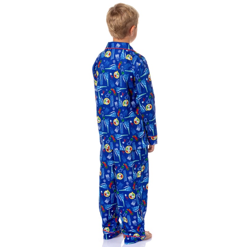 INTIMO The Polar Express Christmas AOP Icons Sleepwear Button-Up Coat