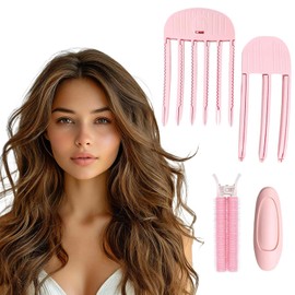 Volumen Clips Haare,4PCS Volumen Haarklammer,Volumen Haarspangen, Volumenclip Für Den Haaransatz,Spurlose Haarspange Haarstyling Rollenclips für Volumen,Ansatzlifting auf allen Haartypen (Rosa)