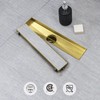 SaniteModar Linear Shower Drain, Gold Shower Drain 12 inch with
