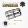 sourcing map 2pcs E-Torx Socket 1/2" Drive E18 External Torx