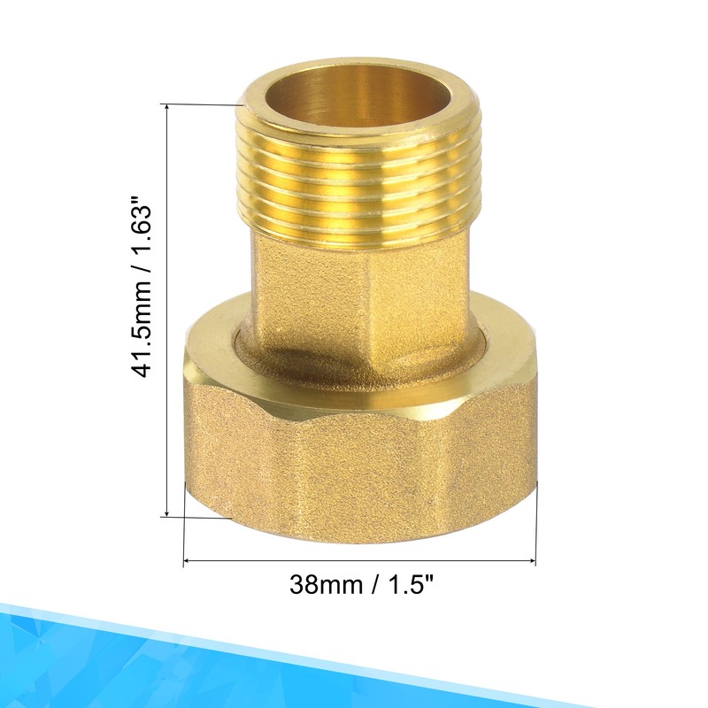MECCANIXITY Brass Pipe Fitting Water Meter Coupling G1 Female x