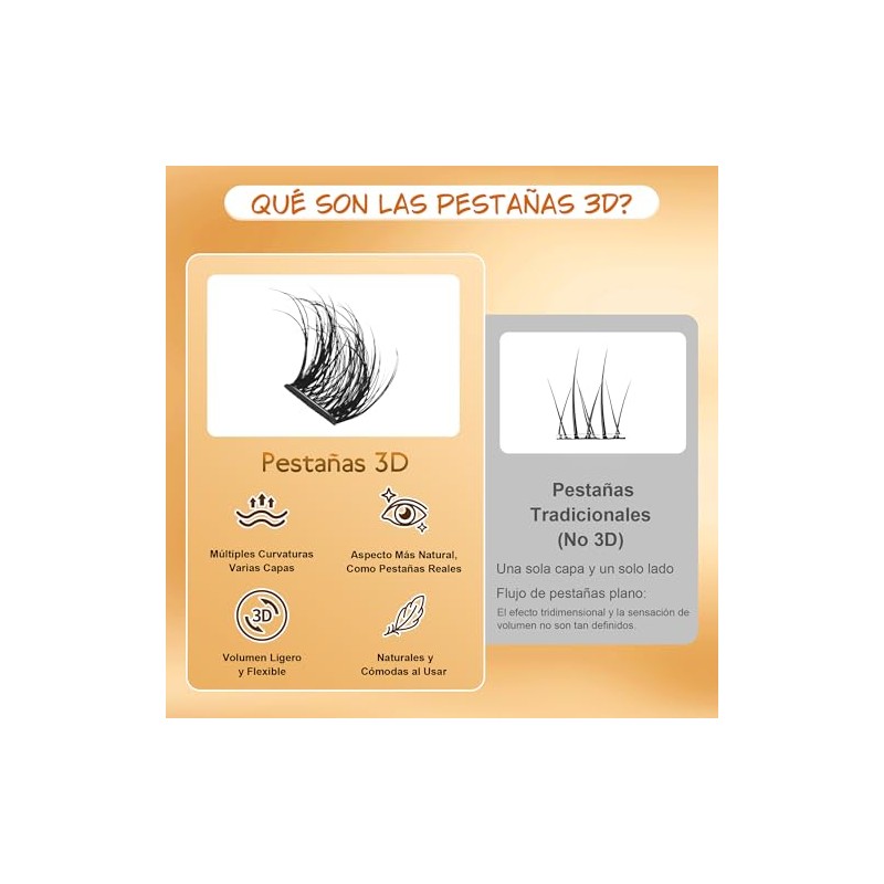 Pestañas Postizas 3D Voluminosas y Naturales Suaves para Maquillaje de