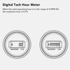 Tach Hour Meter LCD Display Round High Accuracy RPM Hour