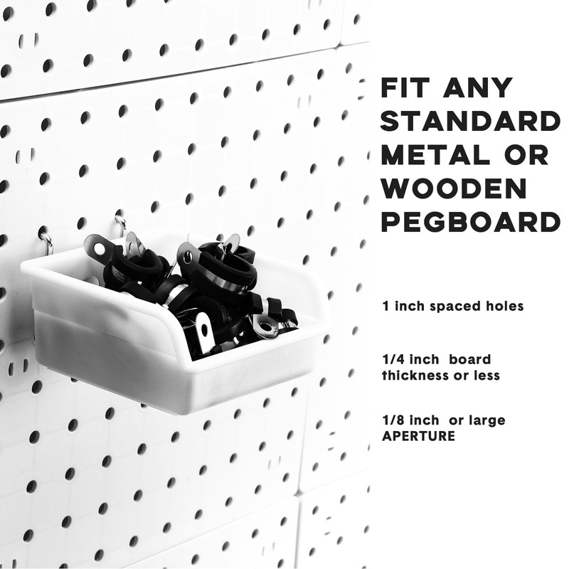 Sieral 30 Pcs Pegboard Organizer Accessories Kit Includes Peg Board