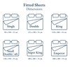 Fitted Sheet Single, Navy – Pre-Washed, Deep Pocket 14 inch