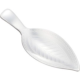 JapanBargain, Silver-Plated Stainless Steel Tea Scoop, Japanese Loose Tea/Matcha Scoop, Multi-Purpose for Coffee, Spices, Snacks and Dry Ingredients, Leaf Shape, Made in Japan