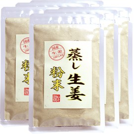 [100% Domestic] Steamed Ginger Powder, 1.6 oz (45 g) x 6 Bag Set, Additive-free, Sugamo Teahouse Sannenen