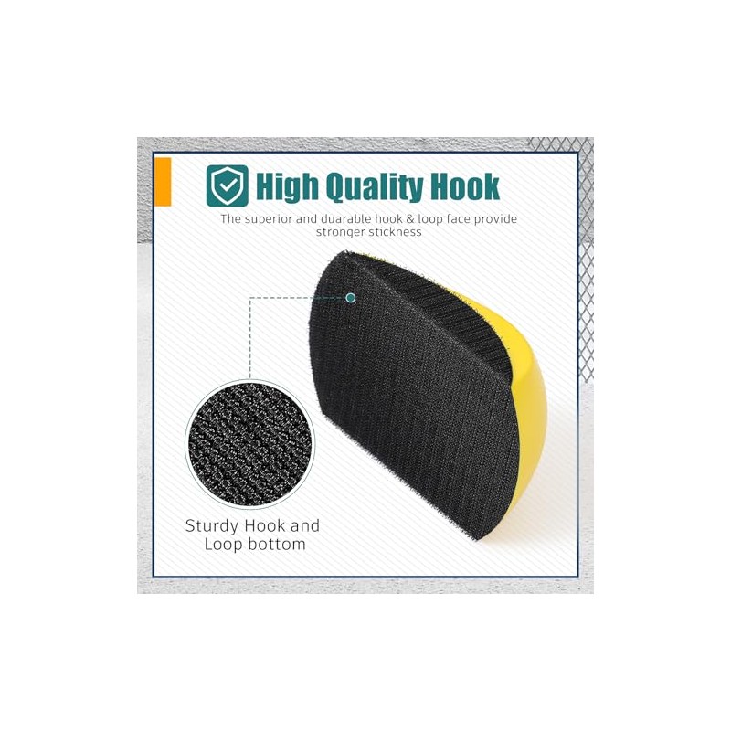 4 Pcs 5 Inch Hook and Loop Mouse Hand Sanding
