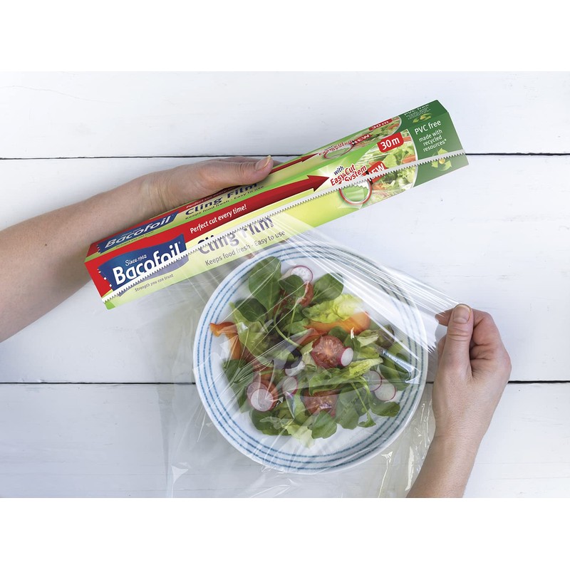 Bacofoil PVC-Free Cling Film with Easy-Cut system, 325mm x 30m