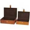 Deco 79 Leather Handmade Decorative Box Storage Decorative Keepsake Boxes