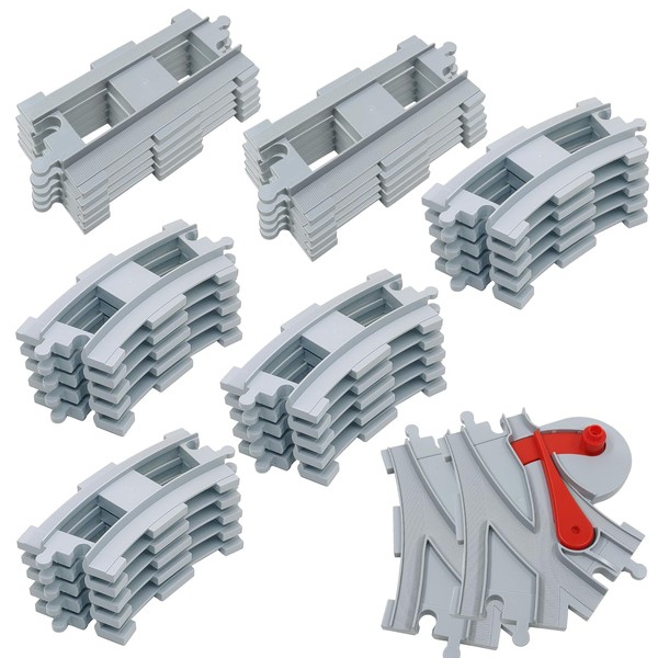 Cabeeskii Building Blocks Train Rails Set, Toy Railway Rails, Consisting