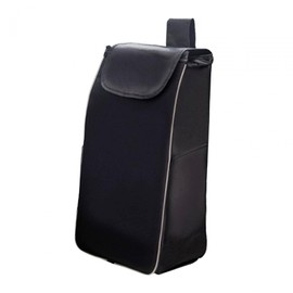 koolsoo Shopping Cart Replacement Storage Bag Trolley Bag Oxford Fabric Waterproof with Side Pockets and Rear Pocket Convenient Collapsible Portable, Black Thickened