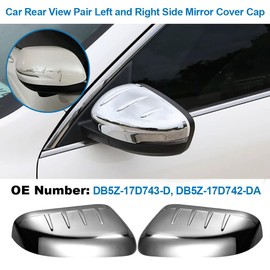 Left and Right Side Mirror Cover Cap, Replacement for Ford Explorer 2012-2015 Mirror Guard Covers, Replaces DB5Z-17D743-D, DB5Z-17D742-D, Exterior Decoration Trims (1 Pair)