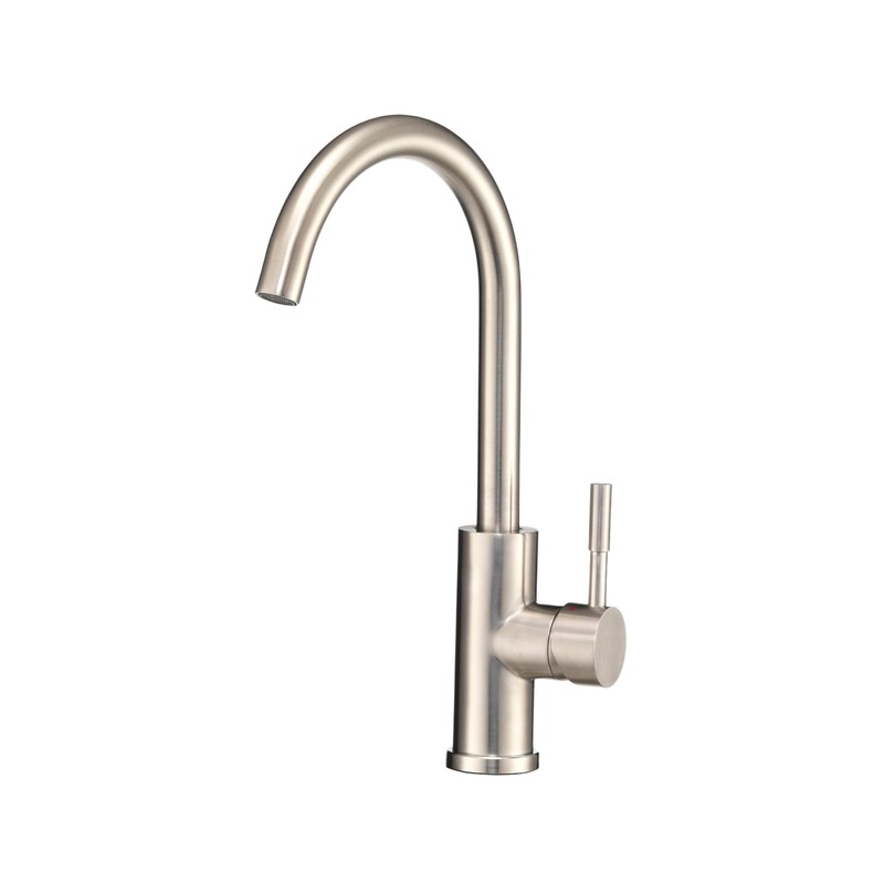 Dura Faucet Streamline Gooseneck RV Kitchen Faucet - Brushed Satin