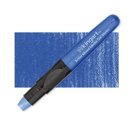KINGART GS053-1 Gel Stick Single, METALLIC DARK BLUE Color, Artist Mixed Media Crayons - Non-Toxic, Metallic Dark Blue