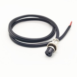 6.56 ft GX16 2 Pin Single Female Cable, GX16 2Pins Female Head Aviation Cordset Electrical Connector Panel Mount Circular Metal Adapter Cordset for Ships 7A 220V 18AWG (2meter)