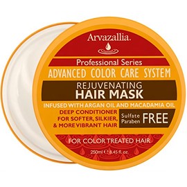 Rejuvenating Hair Mask and Deep Conditioner For Color Treated Hair with Argan Oil and Macadamia Oil By Arvazallia - Sulfate Free  Paraben Free        