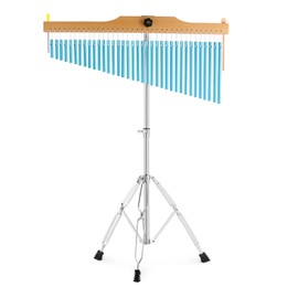 EASTROCK 36 Note Chimes Musical Instruments Percussion Instrument Single-row Chime Bar Chimes Percussion Height-Adjustable Stand Blue