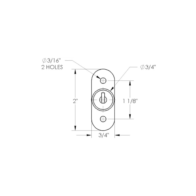CompX Timberline CompX Timberline CB-175 Push Lock Cylinder Body Only