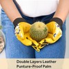OIZEN Cowhide Leather Thorn Proof & Puncture Resistant Gardening Gloves