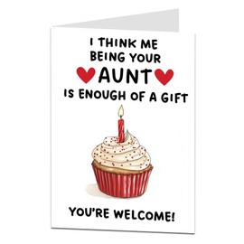 LimaLima Funny Niece & Nephew Birthday Card For Adults (From Aunt)