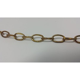 Polished Brass Oval Chain 13mm x 8mm Links Sold in Meter Lengths