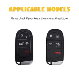 OFF WE GO Car Key Case Key Cover for Jeep Cherokee Renegade Dodge Dart Durango Charger Challenger Charger Chrysler Fiat Honda Key Cover Key Protection Case Black Gold
