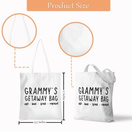 Grandma Gifts Grammy Gifts Tote Bag Reusable Grocery Bags Beach Bag Handbags Grandma Birthday Gifts Christmas Birthday Mothers Day Thank You Grandmothers Day Gifts for Grandma Women Mimi Gigi Oma Nana