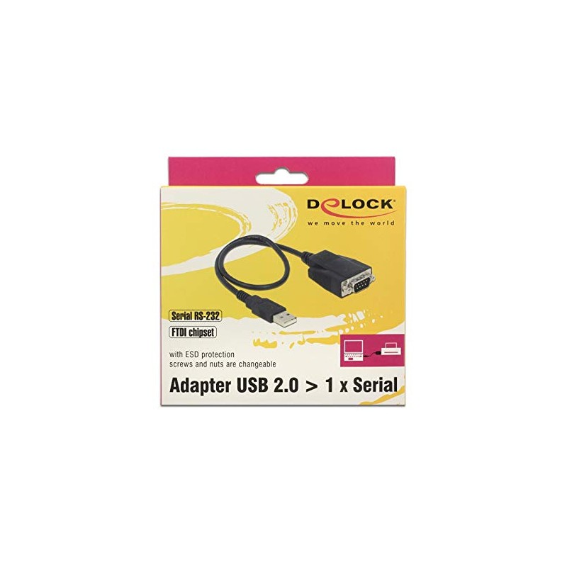 DeLOCK Adaptor USB 2.0 Type A Male 1 x Seriell
