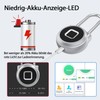 eLinkSmart Long Padlock 45 mm with Fingerprint Phone App Weatherproof