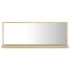 Tidyard Wall Mirror with Storage Shelf Chipboard Bathroom Mirror Sonoma