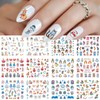 3 Sheets Christmas Nail Art Stickers Snowflake 3D Self-Adhesive Christmas