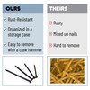 Mr. Pen- Nail Assortment Kit, 1200 Pcs, 4 Sizes, Black,