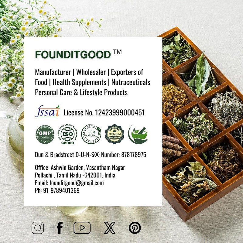 FounditGood FounditGood Karpooravalli Tea (Plectranthus amboinicus/Indian Borage) – 100% Natural