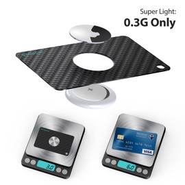 Stouchi 2Pack Airtag-Kartenhalter für Geldbörsen 0,6mm Ultradünne Air-Tag-Geldbörsenkarte 4g Superleicht Kreditkartengröße, Karbonfaser, Schmaler Geldbörsenhalter Kompatibel mit AirTags für Geldbörse