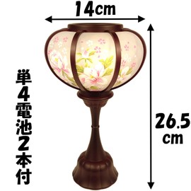 Lacquer Pludaku Honoka Bon Lantern, Mini Bon Lantern, Spiritual Lantern, Cordless, Height 10.6 inches (27 cm), Width 5.5 inches (14 cm), Compact, Cute, Place Lanterns, Bon Supplies