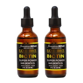 Jamaican Wild Black Rice Bran Biotin Oil 2oz (Pack of 2)