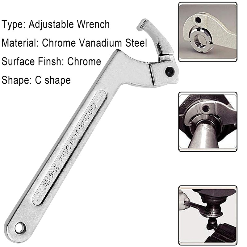 Wadoy Spanner Wrench Set Adjustable C Pin Spanner Hook Wrench