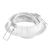 ledscom.de 2 pcs. recessed Ceiling Frame CIRC, Round, swivelling, White
