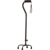 NOVA Medical Heavy Duty Quad Cane with Small Base, Black