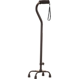 NOVA Medical Heavy Duty Quad Cane with Small Base, Black