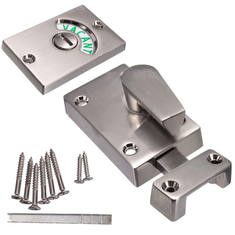 Liphontcta Dock Indicator, Zinc Satin Nickel Bolt Door Lock Indicator