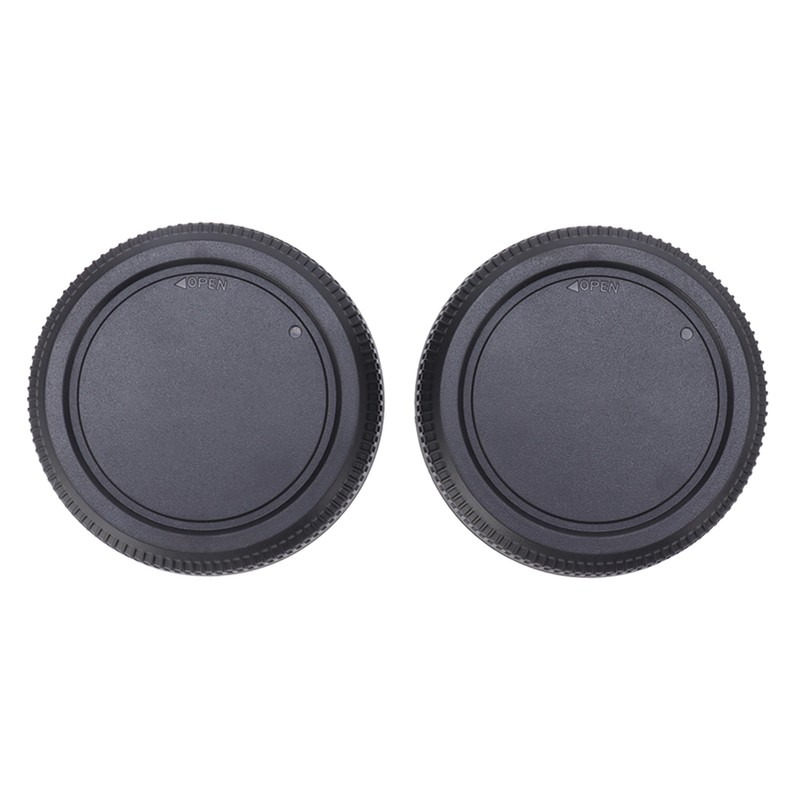 2PCS Lens Rear Caps ABS Plastic Snap On Lens Back